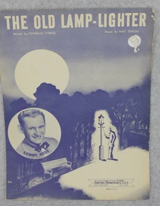 The Old Lamp Lighter Sheet Music Vocals Sammy Kaye Nat Simon 1956 FREE SHIP - Picture 1 of 3