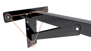 Gen 3 Starlink Mounting Kit Heavy Duty Long Wall Mount, Black - Picture 1 of 13
