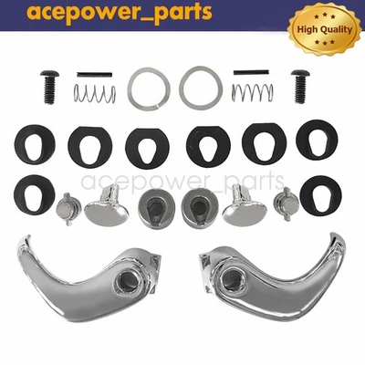 New Chrome Locking Vent Window Handle Pair Set For 1973-1993 Chevrolet GMC C/K Foto 1 de 4