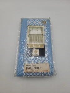 Salem Kitchen Curtain - Light Blue w/Lace Trim 36" In - Lorraine Home Fashions - Picture 1 of 4