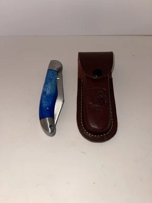 Faca de bolso dobrável The Bone Collector EUA 2 lâminas feita à mão bainha 5" nova - Imagem 1 de 4