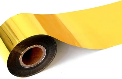 Papel de estampado en caliente dorado de 4 cm de 1,5" X 400 pies para máquina bronceadora de cuero PU He Foto 1 de 4