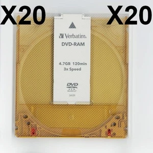 Leerer DVD-RAM Caddy mit Hülle, verbatim Markenware, 20 Stück - OHNE Diskette enthalten - Bild 1 von 6