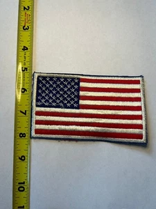 American Flag Patch Embroidered Red White Blue 3x2.5 Inches Collectible - Picture 1 of 3