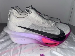 NIKE Air Zoom Alphafly NEXT% 3 Running Shoes Mens 13 White FD8311-100 NEW NO BOX - Picture 1 of 11