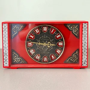 Molniya URSS Reloj de Mesa Молния Rojo Calidad Soviética Reloj Números Romanos Regalo - Imagen 1 de 10