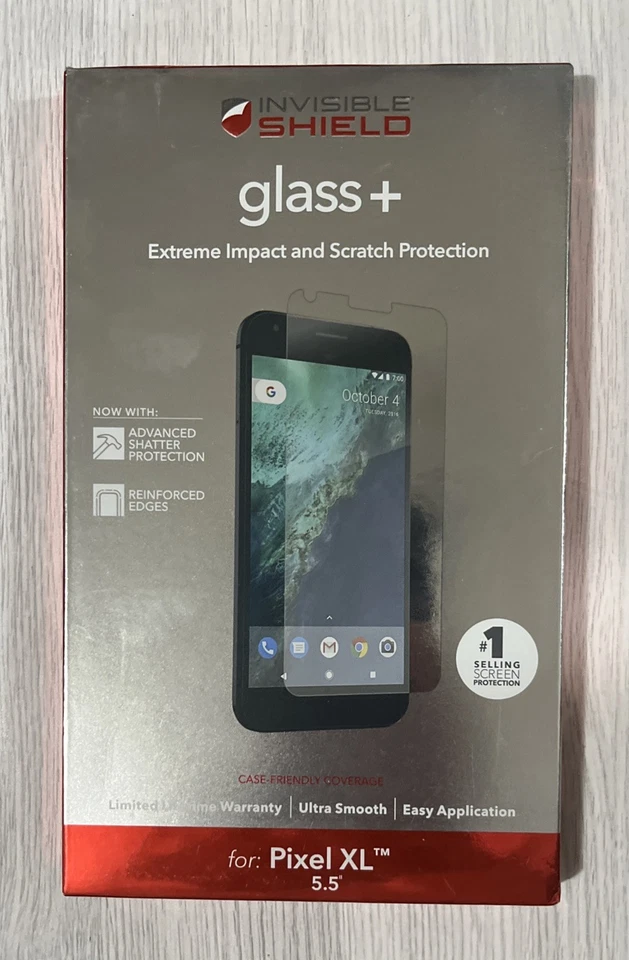 Protector de pantalla ZAGG InvisibleShield Glass+ para Google Pixel XL 5.5 Foto 1 de 1