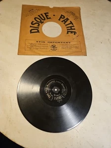 Antique PATHE Disque Record 7962 La Mascotte Quadrille w Original Sleeve- NICE! - Picture 1 of 19