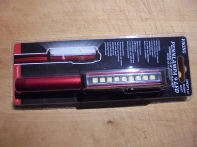 Fa. VIKING Stiftlampe, kl. Stablampe 9 LED, Alugehäuse, Clip m. Magnet, 3xAAA !! - Bild 1 von 2
