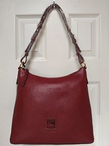 Dooney & Bourke Florentine Hobo Shoulder Bag Bordeaux - Picture 1 of 14