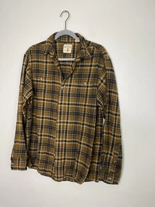 Red Head Brand Co. Brown Plaid Flannel Button Down Shirt Men's Sz L Cotton - Picture 1 of 6
