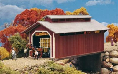 WALTHERS WILLOW GLEN COVERED BRIDGE MODEL KIT scenery structure W933-3652 NEW - Image 1 of 3