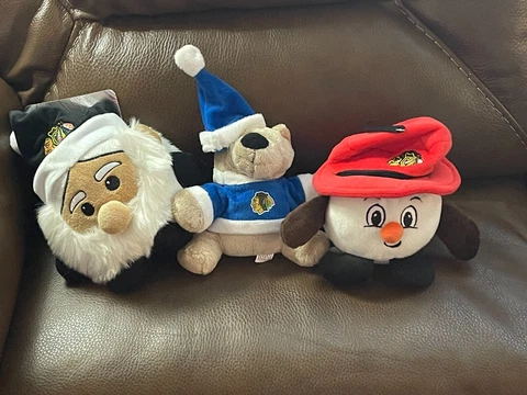 Chicago Blackhawks NHL Hockey Christmas Plush Lot of (3) - all NWT Cover