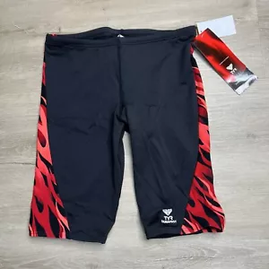 TYR Durafast Elite Jammer Black Red Graphic Mens Size 32 NWT - Picture 1 of 2