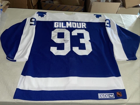 56 Auto Authentic Doug Gilmour Jersey Toronto Maple Leafs Vintage Clean Sewn Men Cover