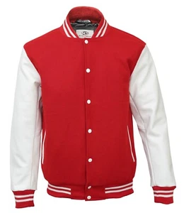 Men's Varsity Letterman Jacket High Quality Wool & Real Cowhide Sleeves - Picture 1 of 7