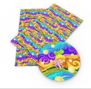 Rapunzel Princess FAUX LEATHER SHEET 8" X 12" PRINTED 1124291 SMOOTH TEXTURE - Picture 1 of 1