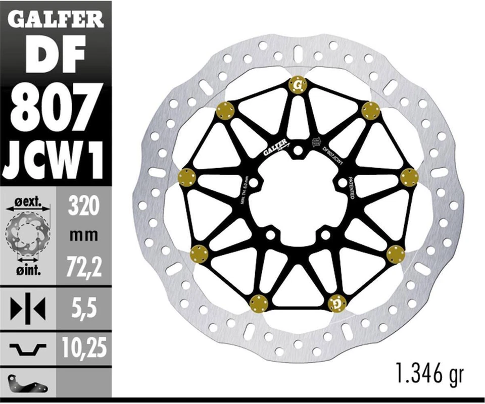 Galfer Disco Freno Ant WAVE FLECH RAC 320X5.5 DUCATI MULTISTRADA 1200 2010 2014 Foto 1 de 1
