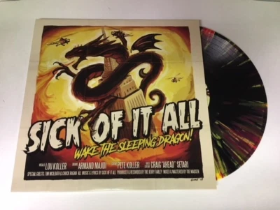 SICK OF IT ALL "Wake The Sleeping Dragon" LP Black & Red & Yellow Splatter Vinyl - Image 1 of 3