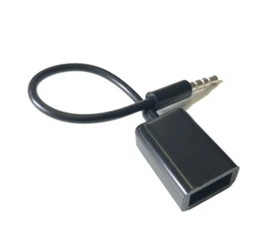 3.5 mm Klinke male AUX-Audio Stecker auf USB Adapter Kabel Auto KFZ schwarz NEU - Bild 1 von 1