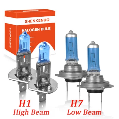 for Renault Duster 2013-2019 H1 H7 Halogen Headlight Hi Lo Beam Bulbs 4200k 4pcs - Image 1 of 4