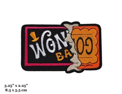 UB Wonka Bar Golden Ticket Willy Wonka Chocolate Factory Embroidered Iron On Patch