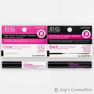 2 ARDELL LashGrip Brush-On Eyelash Adhesive Biotin & Rosewater "Clear+Dark Set" - Picture 1 of 2
