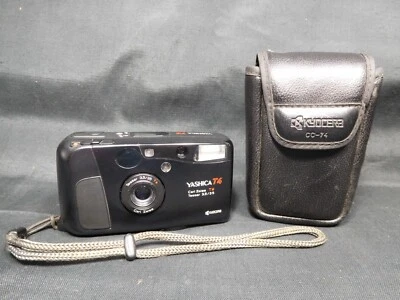 YASHICA KYOSERA T4 ZEISS TESSAR T* AF POINT & SHOOT FILM CAMERA 35mm TESTED CASE - Image 1 of 4