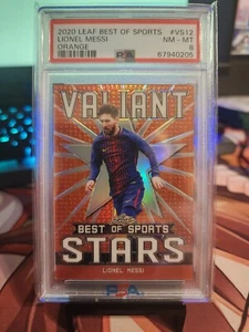 Psa 8 NM-MT 2020 Leaf Best of Sports Valiant Stars Orange /50 Lionel Messi VS-12 - Picture 1 of 4