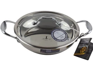 David Burke Everyday Pan Stainless Frying Pot with Lid 9.5" Interior Marks Vent - Picture 1 of 2