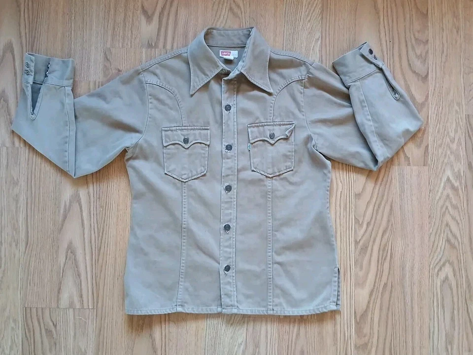 Chaqueta de Granero Para Hombres Años 70 Vintage Levis Marrón M/L Excelente Estado Trucker Tareas Abrigo  Foto 1 de 4