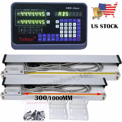 300mm+1000mm Linear Scale 2Axis DRO Digital Readout Lathe Milling Kit, US STOCK - Image 1 of 4