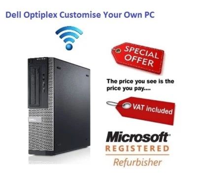 Small Quad Core i5 Office PC Dell OptiPlex Desktop Computer SSD SFF Windows 10 - Image 1 of 2
