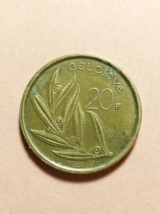 1981 20 FRANC BELGIUM COIN - Picture 1 of 3