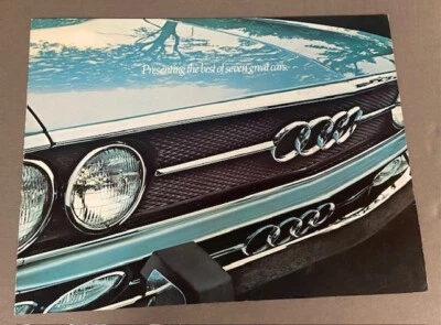Carpeta de folleto de ventas Audi Car Line 1973 - 100 100GL 100LS Foto 1 de 4