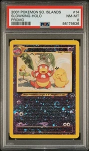Pokémon TCG PSA 8 Slowking Reverse Holo Southern Islands Rare Swirl! WOTC - Bild 1 von 2