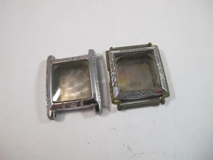 ELLEN AND LA SALLE NICLOID WATCH CASES ENGRAVED BEZEL  CASES 2 OF THEM - Picture 1 of 10