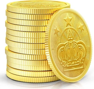 Metal Casino Gold Coins - Durable, Realistic pack of 50 - Picture 1 of 6
