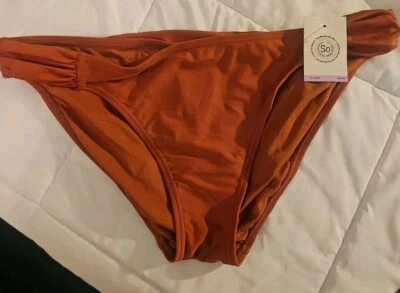 Pantalones de natación So para mujer talla XL naranja óxido cintura de bikini 34 Foto 1 de 2