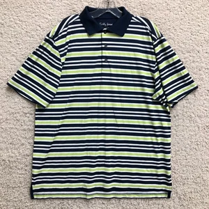 Bobby Jones Poloshirt Large Erwachsene Grün X H20 Gestreift Kurzarm Golf Herren - Bild 1 von 8