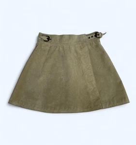 IMPERIAL Italian Crafted 100 % Echtleder sandbraun Minirock UK Größe 8 US 4 - Bild 1 von 11