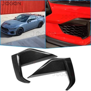 For Ford Mustang S650 GT 24+ Carbon Front Bumper Side Air Vent Grille Upper Trim - Picture 1 of 14