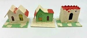 Vintage Japan Christmas Putz Houses Lot of 3 - Bild 1 von 5