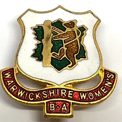 Warwickshire Women's Bowling Association Vintage Enamel Pin Badge Bowls - Image 1 of 2