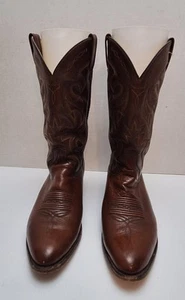 Dan Post Milwaukee Cowboy Leather Boots DP 2111 R Antique Brown Men's size 10 EW - Picture 1 of 9