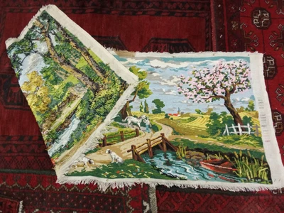 Needlepoint Tapestry Canvas Home Mountain Forest | Bridge| Flamingos 10 Counts. - Image 1 of 4