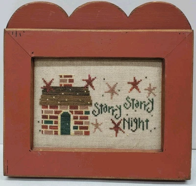 BENT CREEK Custom Framed Finished Cross Stitch Picture STARRY STARRY NIGHT (T) - Image 1 of 4