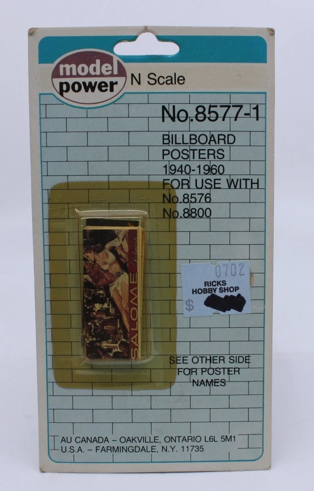 Model Power 8577-1 N Scale Billboard Posters 1940-1960 - Image 1 of 1
