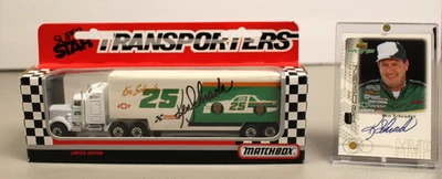 Ken Schrader Matchbox Autographed 1990 Transporter & 1999 Upper Deck Card #KS-H - Image 1 of 4