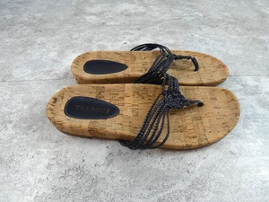 Talbots Sandale Damen 10 breit blau geflochten Riemen frecher Boho Komfortschuh - Bild 1 von 7